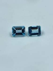 Topacio Azul Cielo Natural de 7x9mm, Corte Baguette, Piedra Suelta para Joyería - Product Image 5