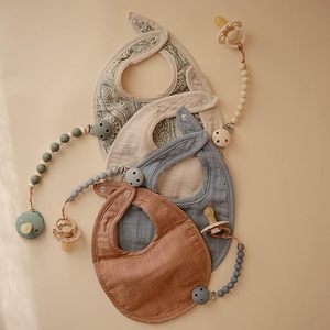 Bavoirs en mousseline écologiques 100% bambou, tissu naturel et sûr - Product Image 5