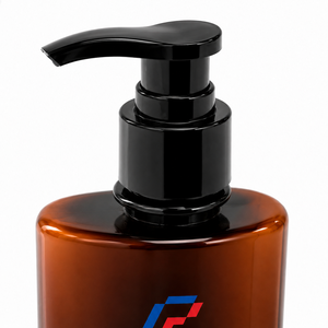 Botella de PET Ámbar de 250 ml con Logotipo Personalizado, Botella Plana para Champú con Bomba, Botella para Loción Corporal, Fábrica en Vietnam - Product Image 4