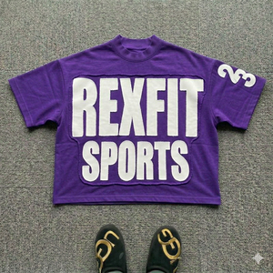 เสื้อยืดเปล่าคุณภาพพรีเมียม REXFIT SPORTS ผ้าฝ้าย 100% สำหรับสกรีนลายด้วยความร้อน เสื้อยืดผู้ชายสั่งทำพิเศษ ขายส่ง - Product Image 2