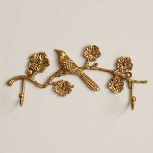 Vintage Metal Flower <b>Wall</b> <b>Hook</b> Antique <b>Gold</b> Single <b>Hook</b> for Clothing Storage - Product Image 2