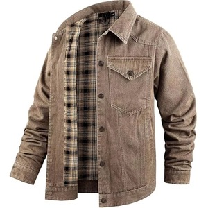 Chaqueta de Mezclilla de Invierno para Hombre, Cierre de Botón, Estilo Casual, Impermeable, Ecológica, Transpirable, Gruesa, Diseñada para Streetwear y Fin de Semana - Product Image 2