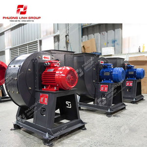 พัดลมแบบแรงเหวี่ยงติดตั้งบนท่ออุตสาหกรรม ยี่ห้อ Phuong Linh รุ่น Belt Drive  วัสดุสแตนเลสสีเงิน มอเตอร์ไฟฟ้ากระแสสลับแบบมีสาย แรงดันไฟฟ้า 220V ความเร็วรอบ 1500 รอบต่อนาที ขนาด 8 นิ้ว - Product Image 5