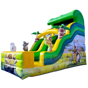 Tobogán Acuático Gigante Barato, Tobogán Acuático Inflable Comercial <span class=keywords><strong>de</strong></span> León, Piscina - Product Image 1