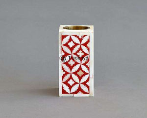 Portavelas de Lujo Hecho a Mano con Incrustaciones de Hueso, de Primera Calidad, Elegante Adorno para el Hogar por Tradebyd - Product Image 3