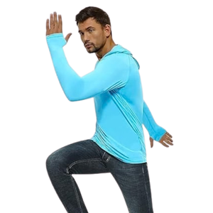 Camiseta de Protección Solar UPF 50+ con Capucha, Personalizada, Transpirable, de Secado Rápido, Manga Larga, para Surf y Natación, para Hombre - Product Image 2