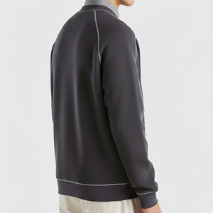 Casual Comfort Quick Dry Cotton Blend Pullover Eco-friendly Unlined with Winter Pocket Plain Dyed <b>sweatshirt</b> for men - Product Image 3
