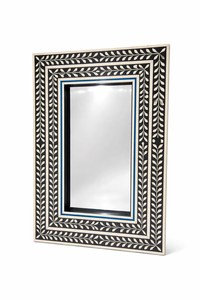 Modern Handcrafted Eco-Friendly Bone Inlay Wall Mirror with Designer Brown Decorative <b>Frame</b> for Luxury Homes From BELLADEC - Product Image 3