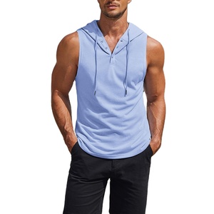 Sudadera con Capucha Estampada, Elegante y Transpirable, 100% Algodón, Diseño ODM con Bolsillo y Botones para Hombre, Primavera - Product Image 3