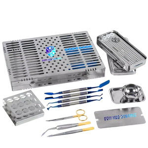 Kit de instrumentos manuales de acero inoxidable de calidad premium para cirugía oral e implantes dentales, con caja de fibrina rica en plaquetas (PRF), de DMD. - Product Image 2