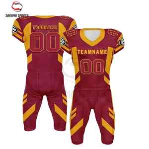 ชุดยูนิฟอร์มอเมริกันฟุตบอลสำหรับเยาวชน ชุดเต็ม พร้อมโลโก้สั่งทำ พิมพ์ดิจิทัล พิมพ์แบบรีดร้อน ระบายอากาศได้ดี ซับเหงื่อ - Product Image 3