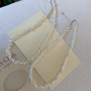 Collar de Plata S925 Estilo Francés con Cuentas de Dos Tamaños, Cadena de Clavícula de Alta Gama para Uso Diario, Elegante y Ligero - D9303 - Product Image 4