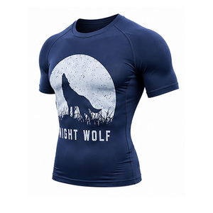 T-shirt de compression pour homme, extensible, respirant, pour la course à pied, la gym, l'entraînement, vêtements de sport personnalisés, fabricant en gros, conception OEM - Product Image 4