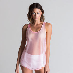 Débardeurs en maille transparente de haute qualité pour femmes, légers et respirants, hauts de sport pour femmes, débardeurs en maille transparente pour femmes - Product Image 1