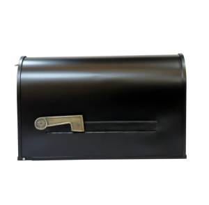 Grande boîte aux lettres extérieure en fer galvanisé noir, résistante à la rouille et imperméable, pour montage sur poteau - Product Image 2