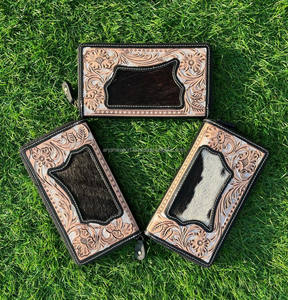 คลัทช์หนังแท้สำหรับผู้หญิง, กระเป๋าคลัทช์หนังวัวสไตล์ตะวันตกสำหรับงานแกะสลัก - Product Image 2