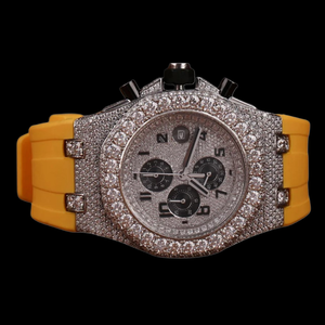 Reloj de Lujo de Alta Calidad con Movimiento de Cuarzo, Acero Inoxidable, Resistente al Agua, con Diamantes Moissanite y Calendario - Product Image 1