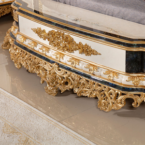 Luxury Baroque Solid Mahogany Wood Bedroom Set Handmade Carved King Bed <b>Wardrobe</b> Bedside Cabinet Premium Furniture - Product Image 4