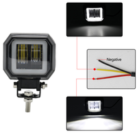 Lampe de travail LED ronde yeux d'ange de 3 pouces pour machines agricoles, véhicules tout-terrain, parc, jardin 3 pouces 20W étanche