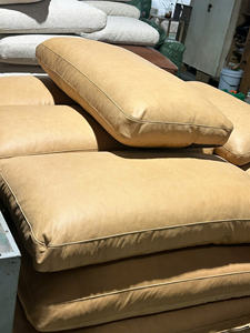 Sillón Moderno de Madera Tapizado en Cuero Vacuno Genuino, Sillón de Cuero Auténtico para Oficina, Hogar, Sala de Estar - Product Image 2