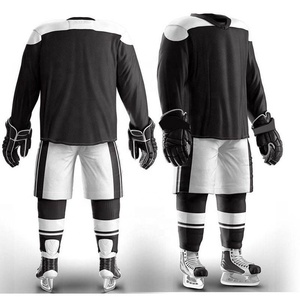 Uniforme de hockey sur glace en gros, fabriqué avec un matériau respirant assurant confort et mouvements athlétiques flexibles, personnalisable - Product Image 6