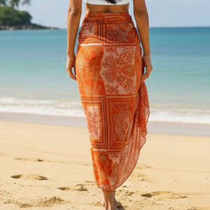 <b>Women</b> Beach Sarong Elegant Swimwear Wrap <b>Skirt</b> Cover Up <b>For</b> Seaside Vacation And Resort Fashion - Product Image 3