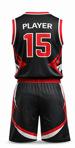 Conjunto de Pantalones Cortos y Camiseta de Baloncesto Unisex Personalizados, Uniforme de Equipo Totalmente Sublimado, Alta Calidad, Venta al Por Mayor, 100% Algodón Poliéster Elástico - Product Image 2