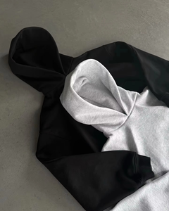 Custom Quality Two Pieces Sets Vintage Blank Hoodie and Sweatpants Sweat Track Suit Gym Zip up Baggy Oversize <b>Plain</b> <b>Tracksuit</b> - Product Image 2