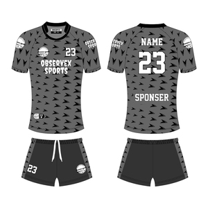 Conjuntos de Camisetas y Pantalones Cortos de Rugby Personalizados de Australia, Uniformes del Equipo Indígena Australiano, Material de Spandex/Nailon, Impresión por Sublimación, Venta al Por Mayor - Product Image 1