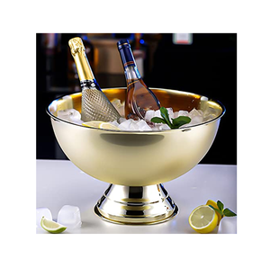 Enfriador de Acero Inoxidable de Alta Calidad para Botellas de Vino, Whisky y Cerveza, Tazón de Hielo de Gran Capacidad, Regalos Florales - Product Image 1