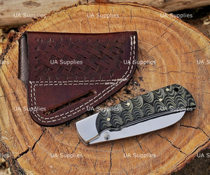 UA Supplies High End Industrial Grade Stainless Steel <b>Liner</b> Lock Folding Hunting Knife Hawk Bill Foldable Pocket Knife Micarta - Product Image 5