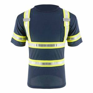 T-shirts de sécurité réfléchissants haute visibilité, vêtements de travail personnalisés avec logo, t-shirt pour homme pas cher, 100% coton, coupe ample - Product Image 1