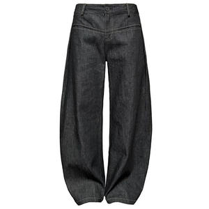 MEESAM LEATHER HOSIERY Unisex 100% Cotton Quick Dry High Waist Heavyweight Vintage Regular Fit Straight Denim Winter Washed - Product Image 2