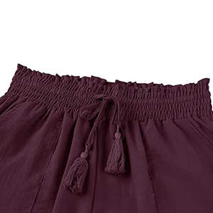 Pantalon décontracté pour femme en coton avec cordon de serrage à la taille, qualité supérieure, respirant, 100 % coton, pantalon décontracté pour femme en vente, OEM - Product Image 6