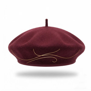 High Quality Wool <b>Beret</b> Hat Unisex Soft Felt Winter Fashion Headwear Elegant Comfortable Casual Lifestyle Accessory - Product Image 1