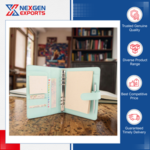 สินค้าพร้อมส่ง คุณภาพเยี่ยม สมุดปกแข็งหนัง PU แบบห่วง ใส่กระดาษได้ 80 แผ่น รุ่น Nexgen Exports - Product Image 5