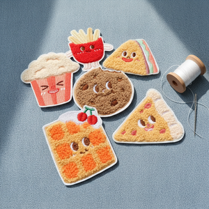 High Quality Custom 3D Embroidery Patches <b>Cute</b> <b>Bear</b> Face Design Iron On Sew On Applique Badge for Clothing Hats Bags - Product Image 6