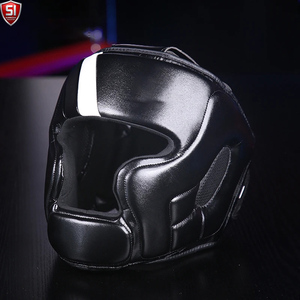 Protector de Cabeza para Boxeo, Cuero PU, Negro y Dorado, Protector Ligero para Sparring, Unisex para Adultos, Visera Única, Casco Deportivo Transpirable - Product Image 3