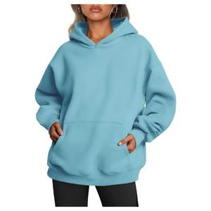 2025 mujeres invierno otoño Sudadera con capucha de lana suave OEM ODM logotipo personalizado insignia Streetwear Casual gimnasio desgaste pulóver - Product Image 2