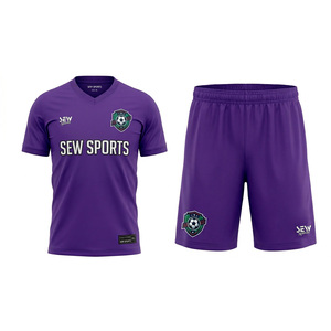 Breathable Casual Adult Soccer Uniform Short Sleeve High Quality Custom Team Name & Logo Soccer Uniform this season warm up - Product Image 1