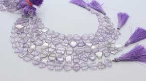 Natural Purple <b>Amethyst</b> Faceted Fancy Shape Flat Beads 11-13 MM Double Side Flat <b>Amethyst</b> Gemstone Beads 8 Inch <b>Amethyst</b> Beads - Product Image 5