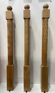 Poteau de rampe d'escalier moderne en bois massif chêne blanc, support de garde-corps, pièces d'escalier personnalisées, durables et écologiques - Product Image 3