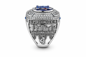 Anillo de Campeonato de los Astros de Houston, Campeones del Mundo, Anillo de Cóctel para Hombre, Acero Inoxidable, Diseño de Estrella con Circonita Cúbica - Product Image 3