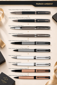 Parker Odyssey Chiselled Ballpoint <b>Pen</b> Brushed Metal Gun Metal Shiny Chrome Writing <b>Pen</b> Custom Logo - Product Image 2