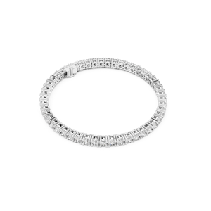 Trendy Design 14k White Gold Moissanite Diamond Bracelet with Amazing Designing Stones for Romantic <b>Gifts</b> for Export Price - Product Image 2