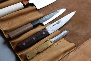 Étui de rangement pour couteaux en cuir véritable de qualité supérieure, anti-odeur, pour chef professionnel, utilisation en cuisine LBKR-0012 - Product Image 5