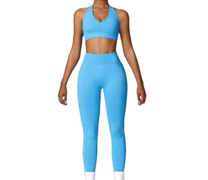 Vente directe, ensemble de yoga pour femmes de haute qualité, personnalisé, vêtements de yoga fitness, ensemble de yoga respirant à séchage rapide sans couture - Product Image 1