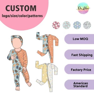 मिस्ट्री बॉक्स बांस के बच्चे के कपड़े एस्टर ज़िप्पी बांस पजामा कस्टम रोपर्स - Product Image 1