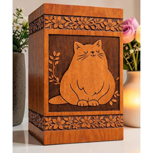 Personalized Wooden <b>urn</b> for <b>Cat</b> ashes Hand Carved Memorial Ashes <b>urn</b> <b>Cat</b> Funeral Memorial Keepsake <b>urn</b> by AYAANS - Product Image 4