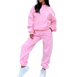 Custom Logo Unisex Winter Short Sweatsuits 350 Gsm Fleece Organic Cotton Jogger 2 Piece Sweatpants Hoodie <b>Set</b> Women Men - Product Image 1